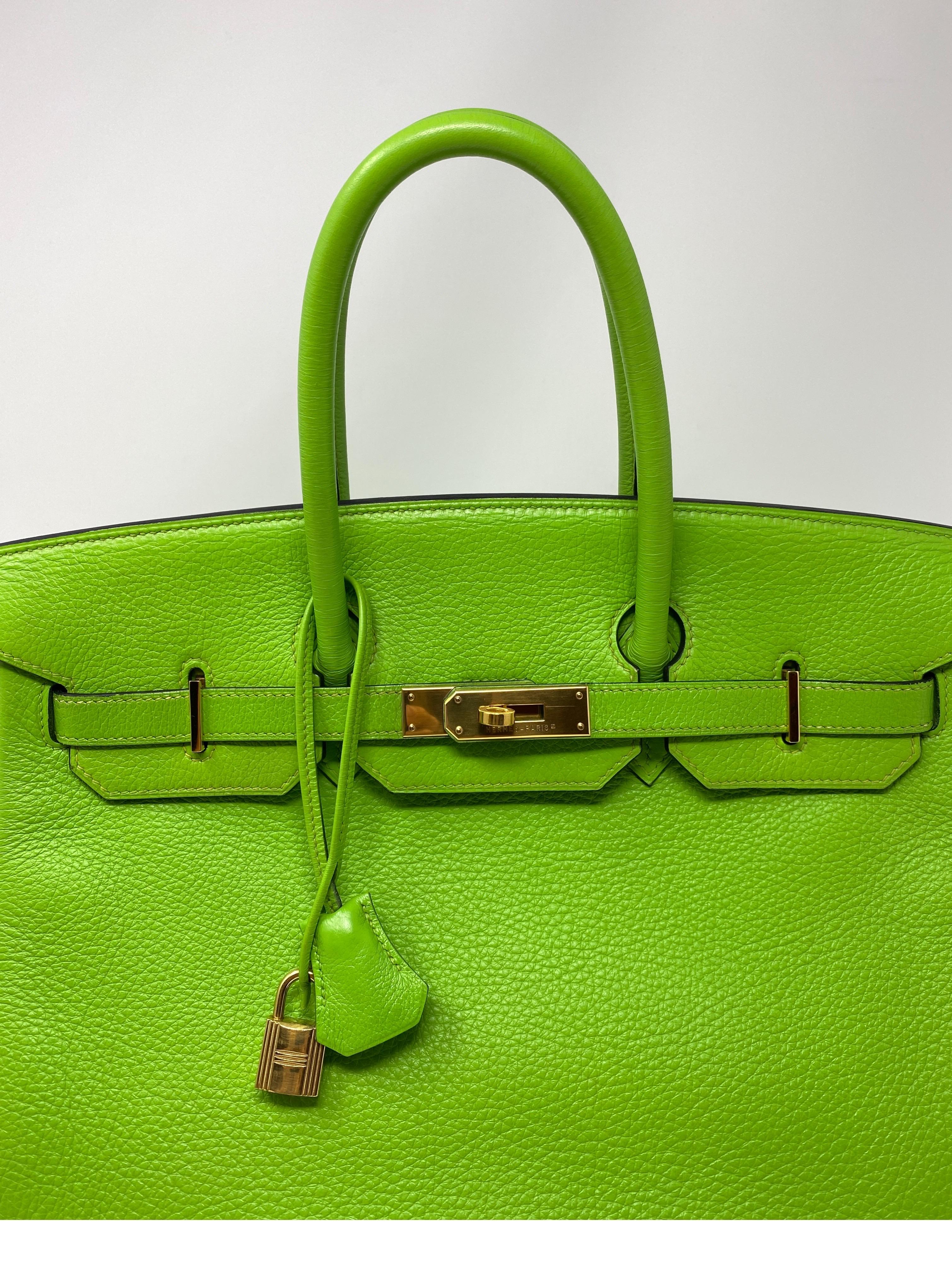 Women's or Men's Hermes Birkin 35 Vert Cru Bag 