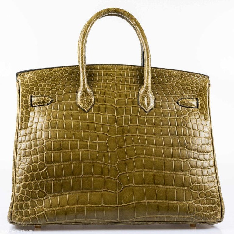 Hermès Vintage Bordeaux Crocodile Small Crossbody Bag