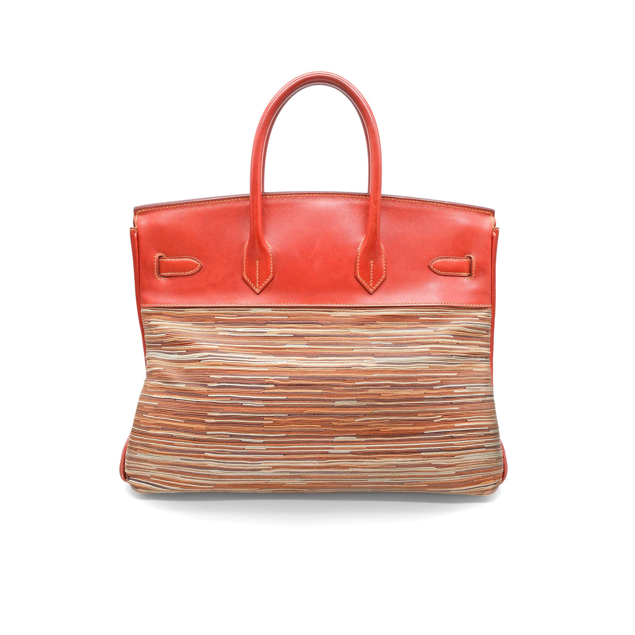 Orange Hermès Birkin 35 Vibrato Bag - '00s For Sale