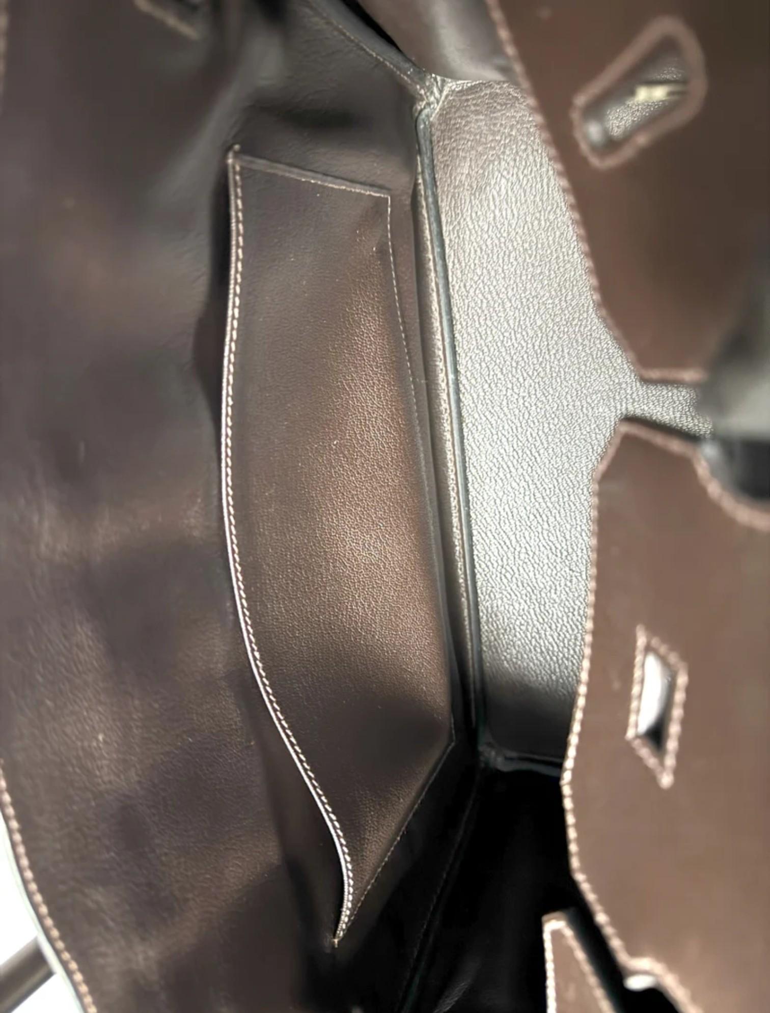 HERMES Birkin 35 Vibrato In Orange/Fuchsia With Havanne In Box Calfskin  Gold HW For Sale 5