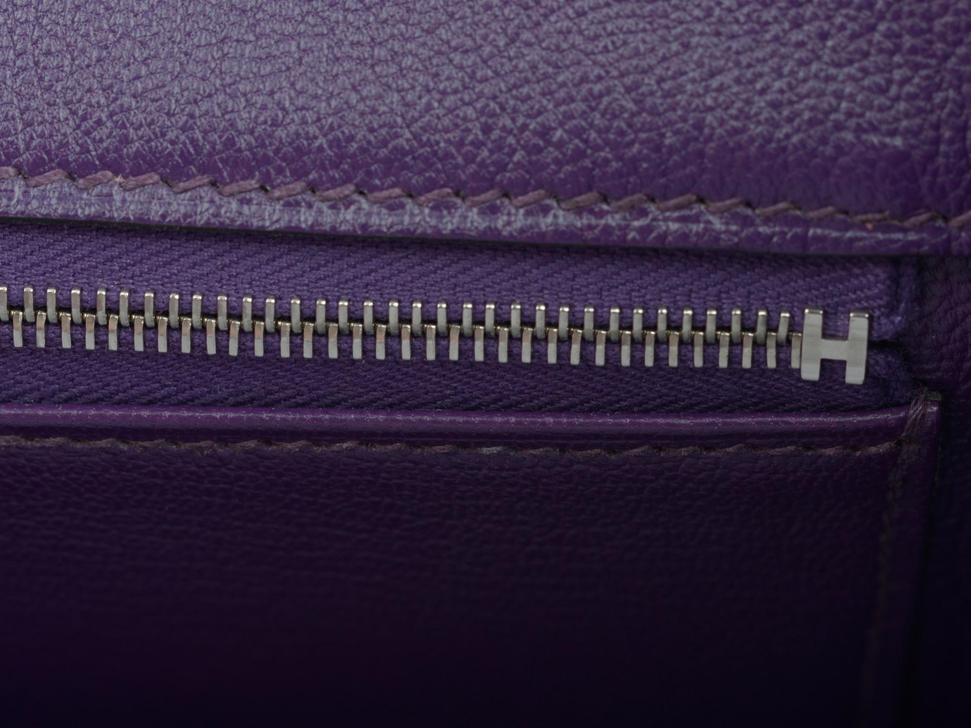Hermès Birkin 35 Violet Togo Palladium en venta 5