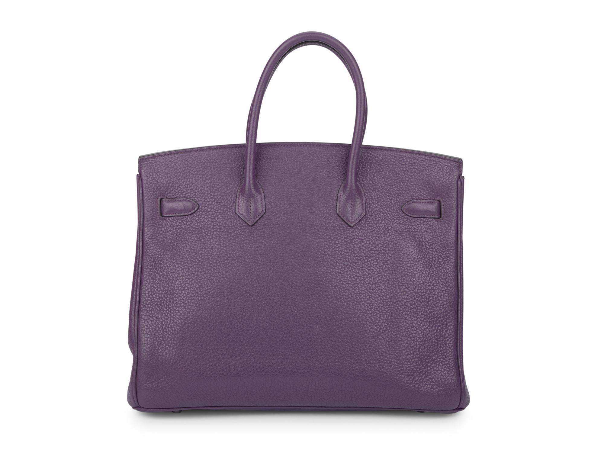 Hermès Birkin 35 Violet Togo Palladium en Excelente estado para la venta en West Hollywood, CA