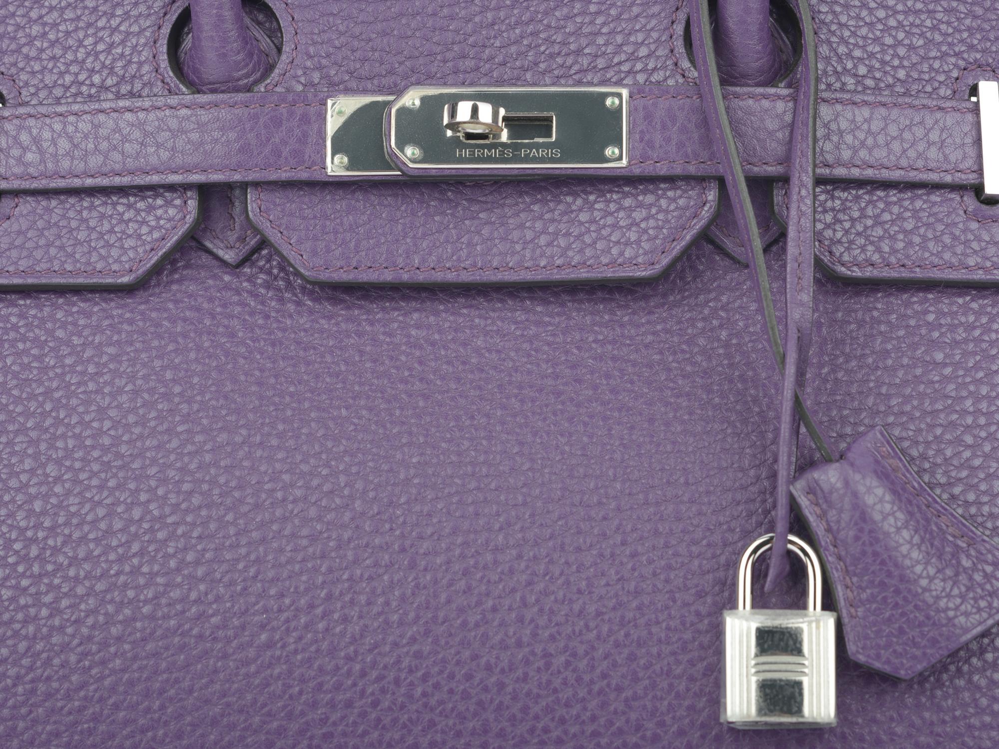 Hermès Birkin 35 Violet Togo Palladium en venta 2