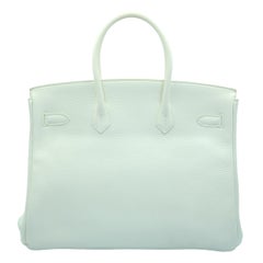 Hermes Birkin 35 White Clemence with Gold Hardware