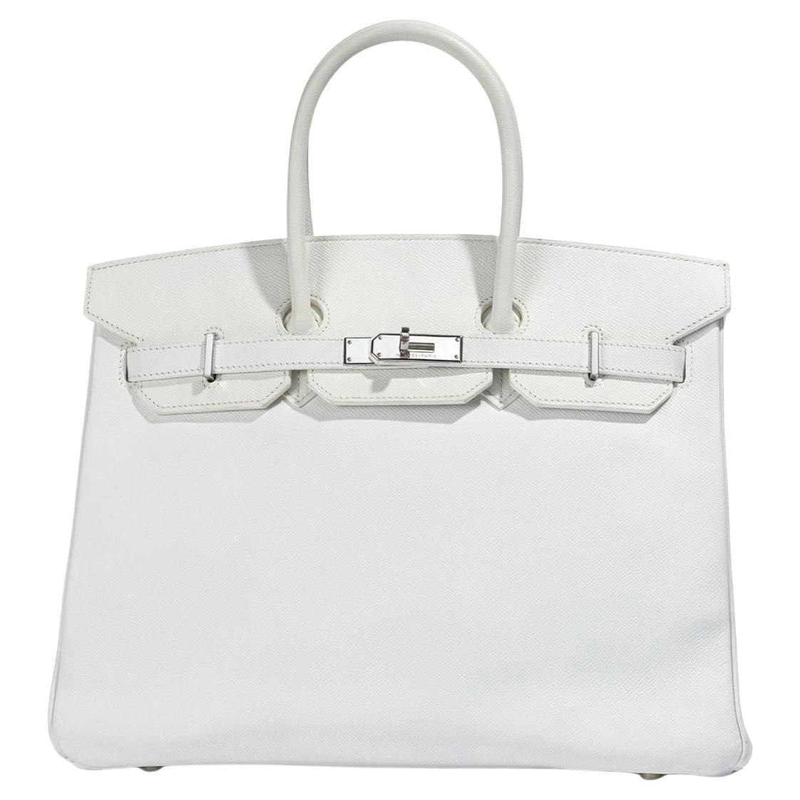 Hermès Birkin 35 White Epsom PHW For Sale