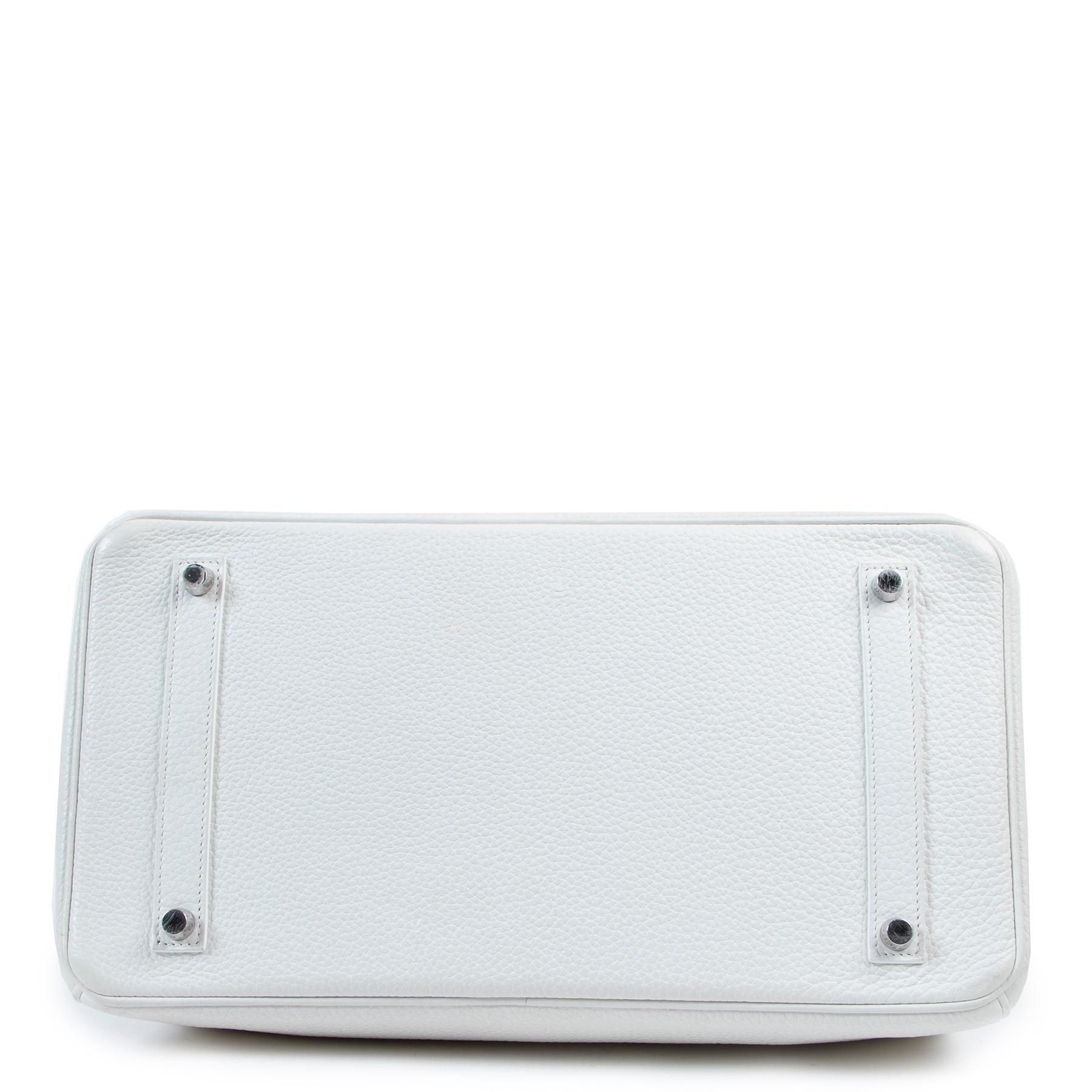 Hermès Birkin 35 White Taurillon Clemence PHW 1