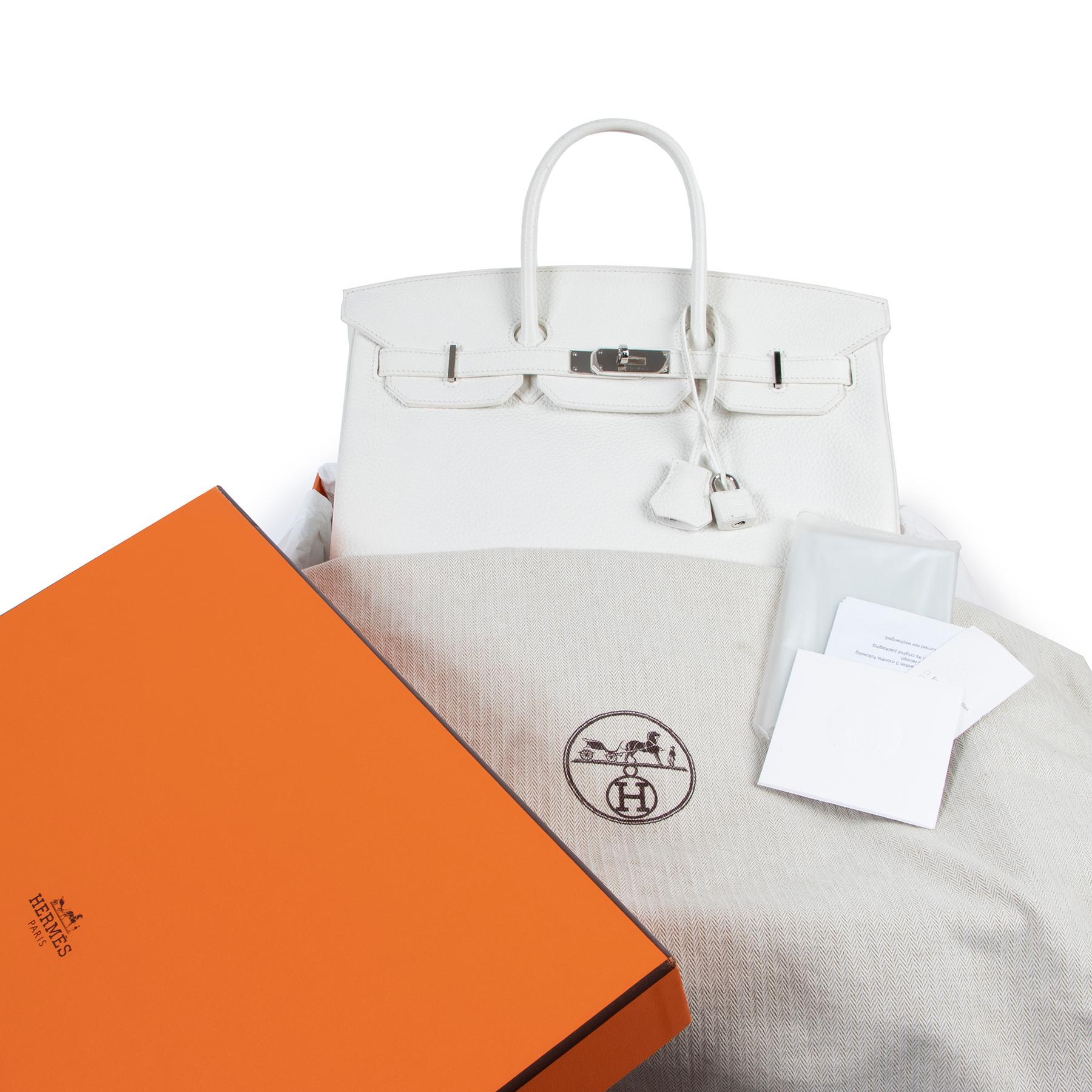 Hermès Birkin 35 White Taurillon Clemence PHW 2