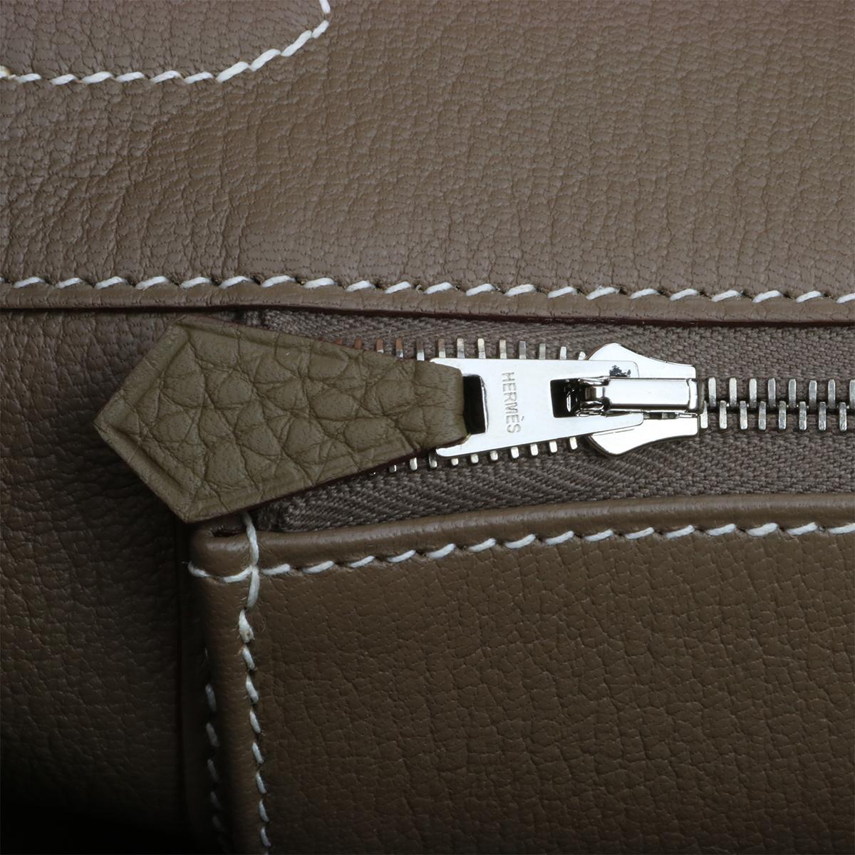 Hermès Birkin 35cm Bag Etoupe Togo Leather with Palladium Hardware Stamp C 2018 11