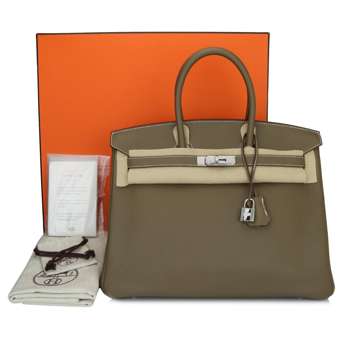 Hermès Birkin 35cm Bag Etoupe Togo Leather with Palladium Hardware Stamp C 2018 13