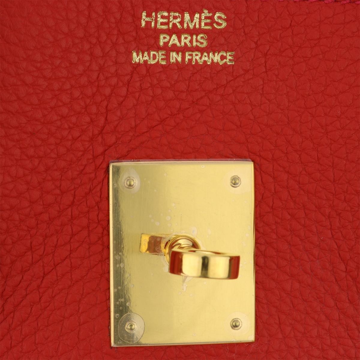 Hermès Birkin 35cm Bag Geranium Togo Leather with Gold Hardware Stamp P 2012 5