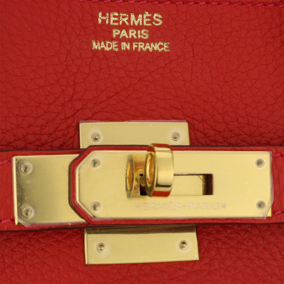 Hermès Birkin 35cm Bag Geranium Togo Leather with Gold Hardware Stamp P 2012 6