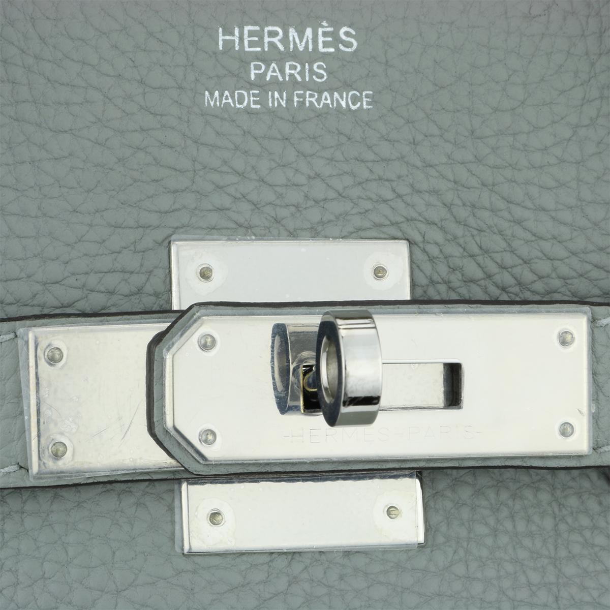 Hermès Birkin 35cm Bag Gris Mouette/Bleu Agate Togo w/Palladium Hardware 2016 6