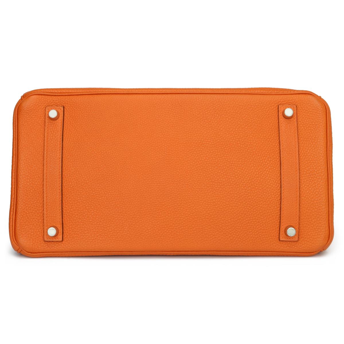 Hermès Birkin 35cm Bag Orange Togo Leather Palladium Hardware Stamp N Year 2010 1