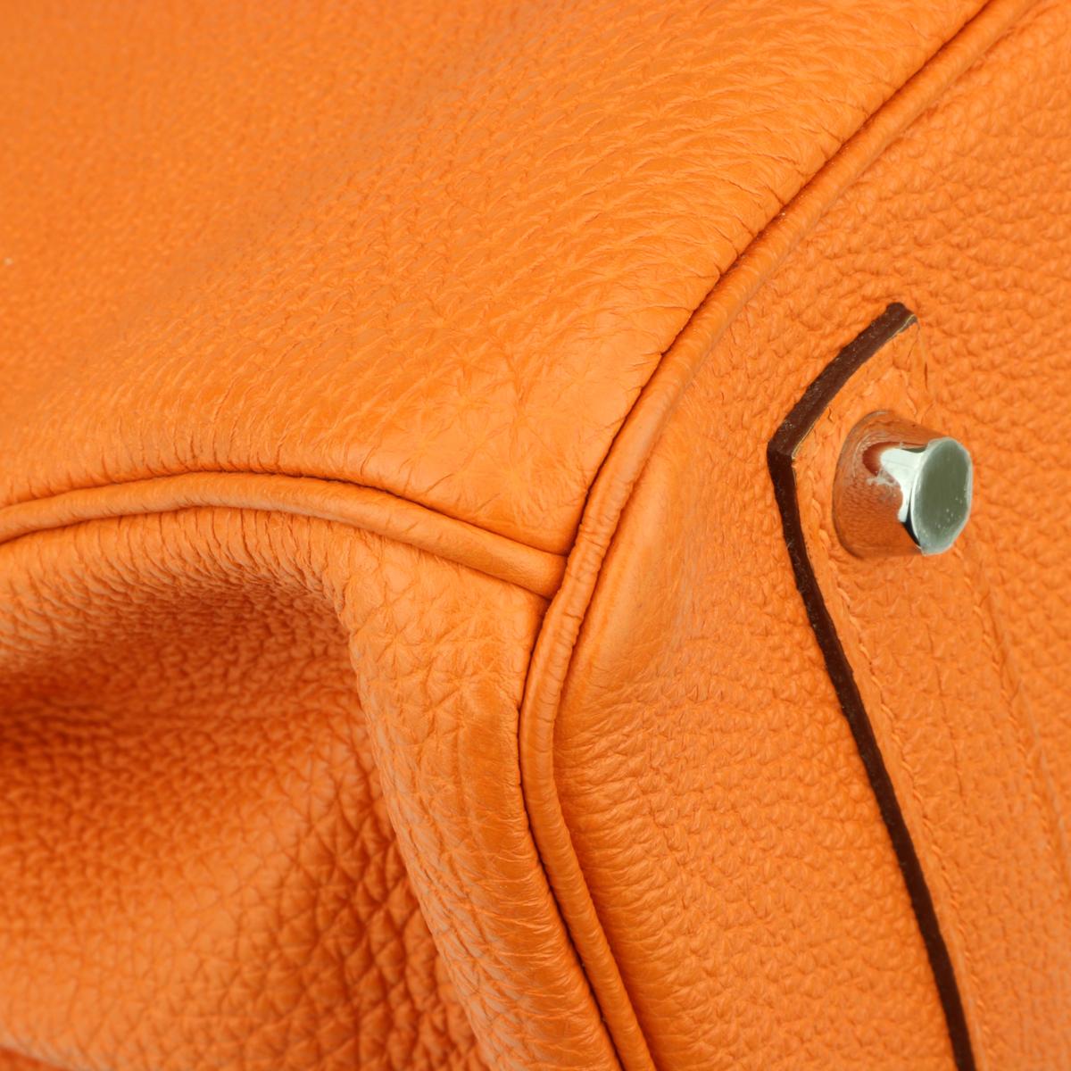Hermès Birkin 35cm Bag Orange Togo Leather Palladium Hardware Stamp N Year 2010 2