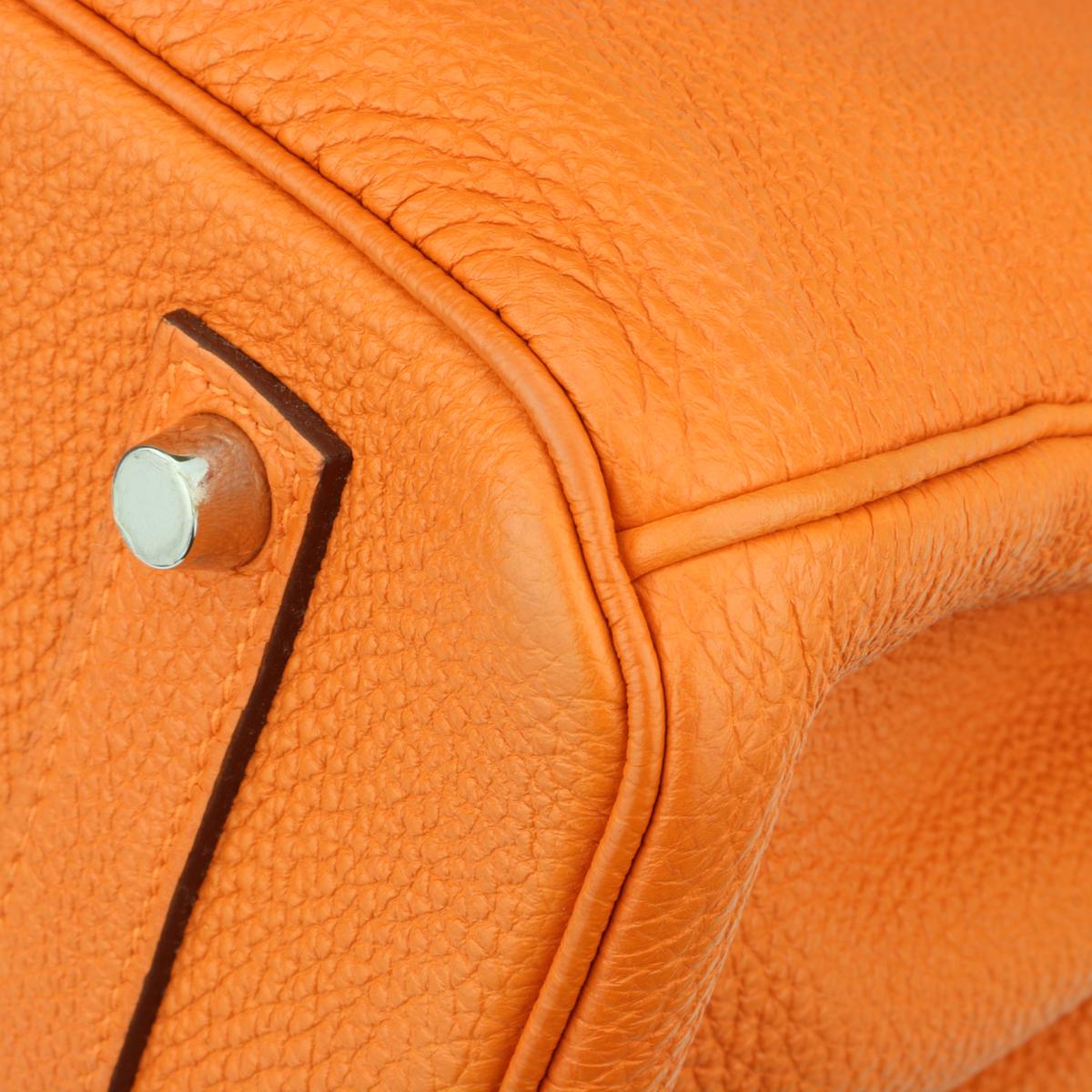 Hermès Birkin 35cm Bag Orange Togo Leather Palladium Hardware Stamp N Year 2010 3