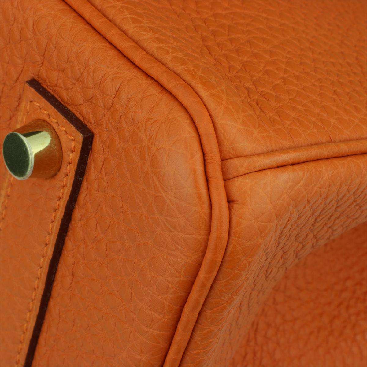 Hermès Birkin 35cm Bag Orange Togo Leather with Gold Hardware Stamp R Year 2014 3