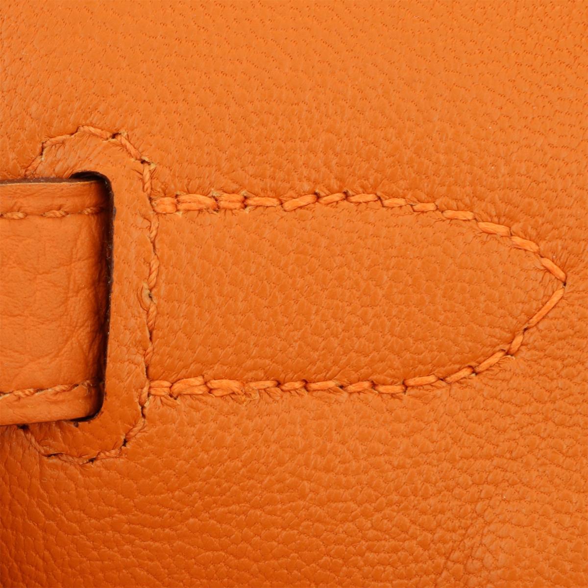 Hermès Birkin 35cm Bag Orange Togo Leather with Gold Hardware Stamp R Year 2014 10