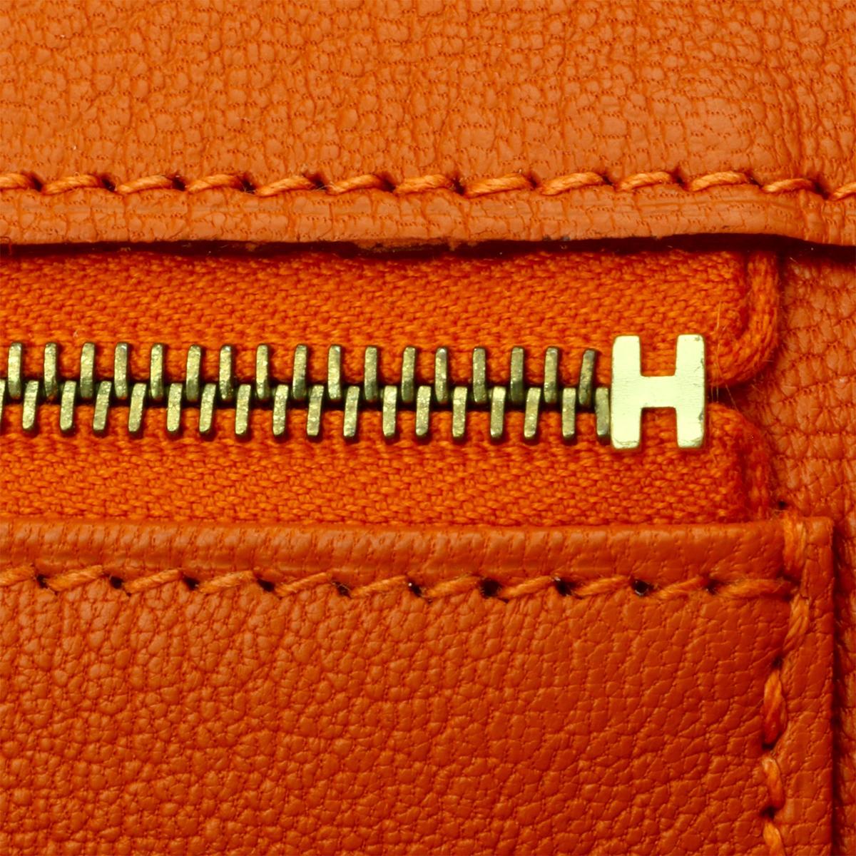 Hermès Birkin 35cm Bag Orange Togo Leather with Gold Hardware Stamp R Year 2014 12