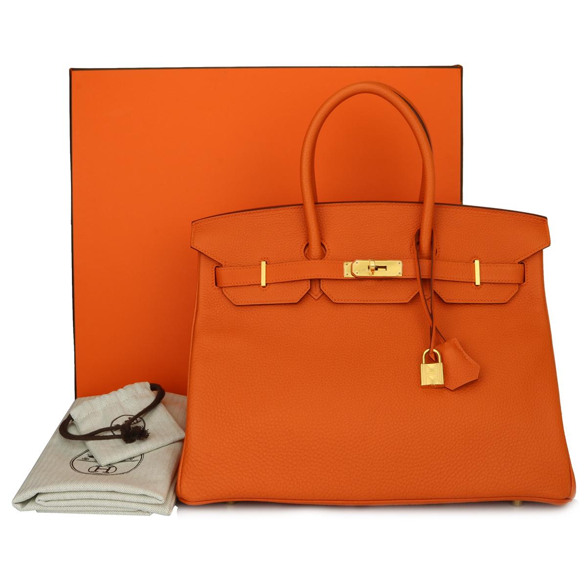 Orange togo birkin top