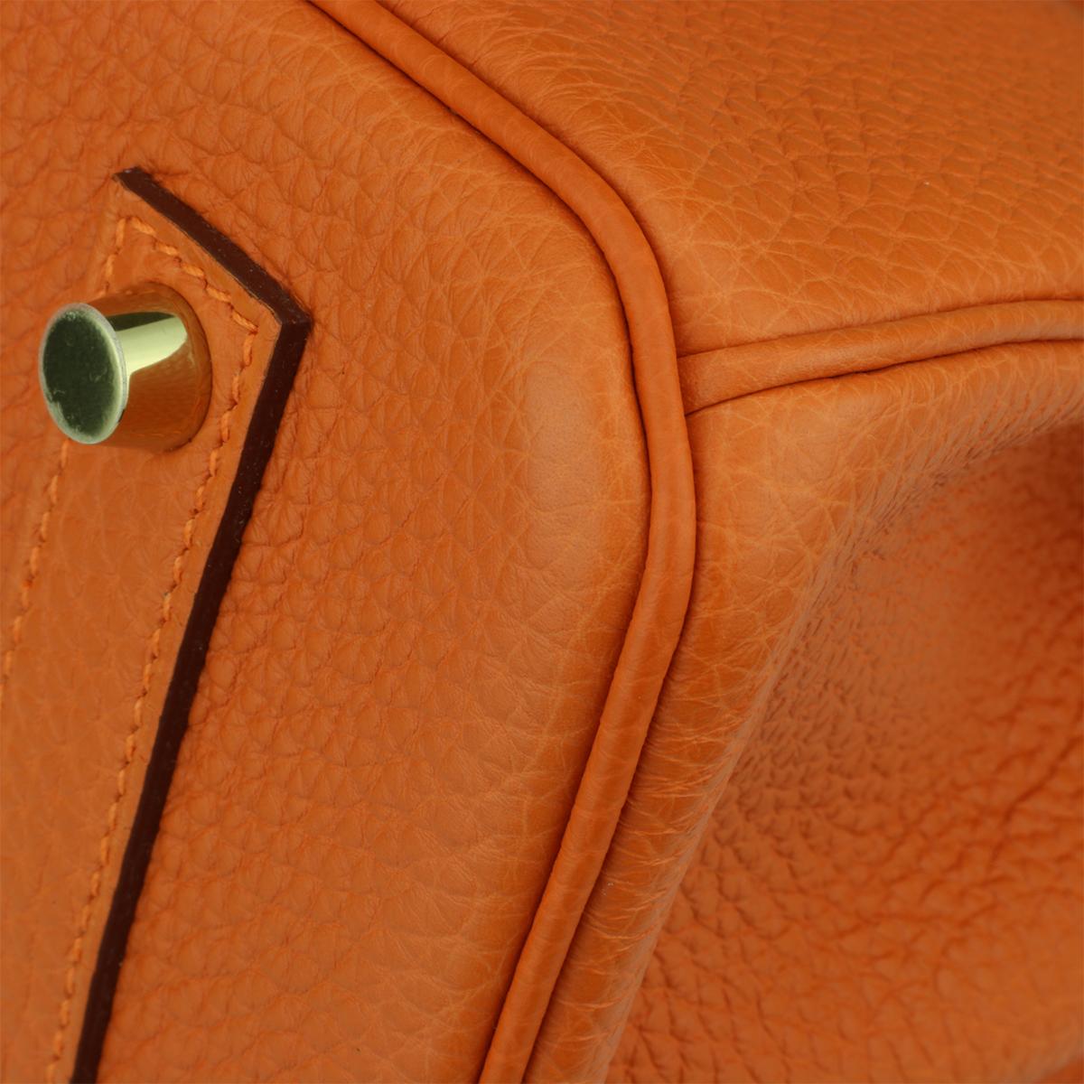 Hermès Birkin 35cm Bag Orange Togo Leather with Gold Hardware Stamp R Year 2014 1