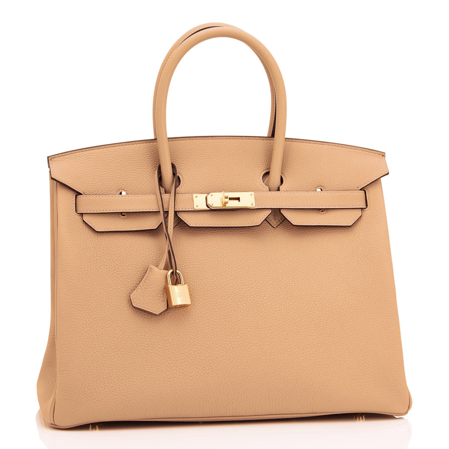 Sac Hermès Birkin 35 cm biscuit doré Togo beige brun clair estampillé Z, 2021 1