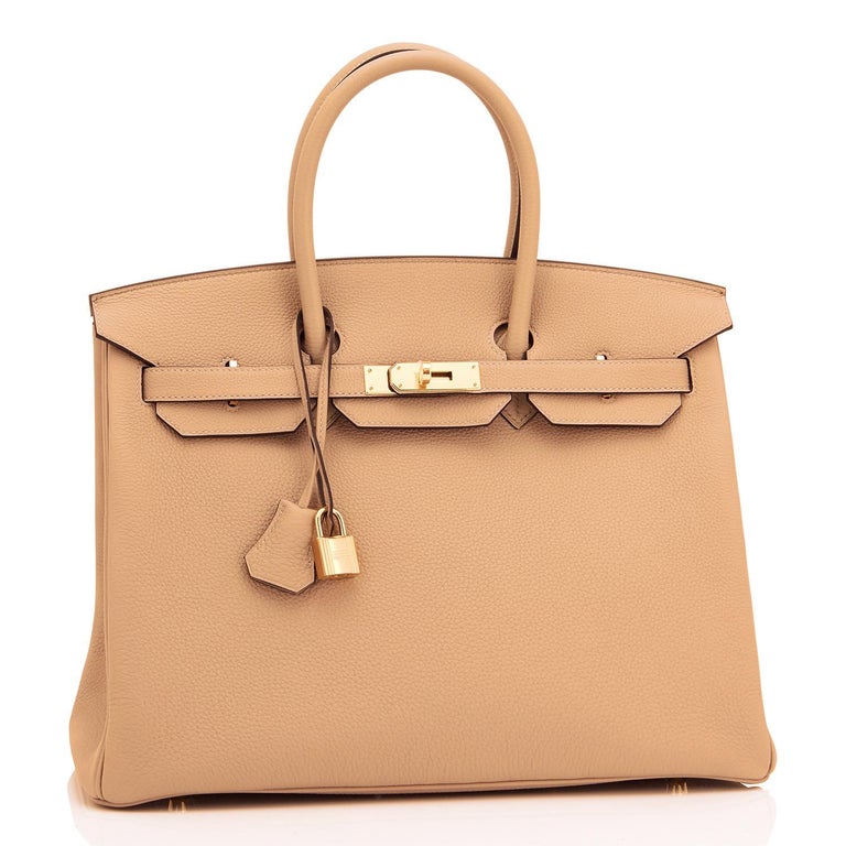 Hermes Craie 35cm Togo Birkin Gold Hardware - Chicjoy