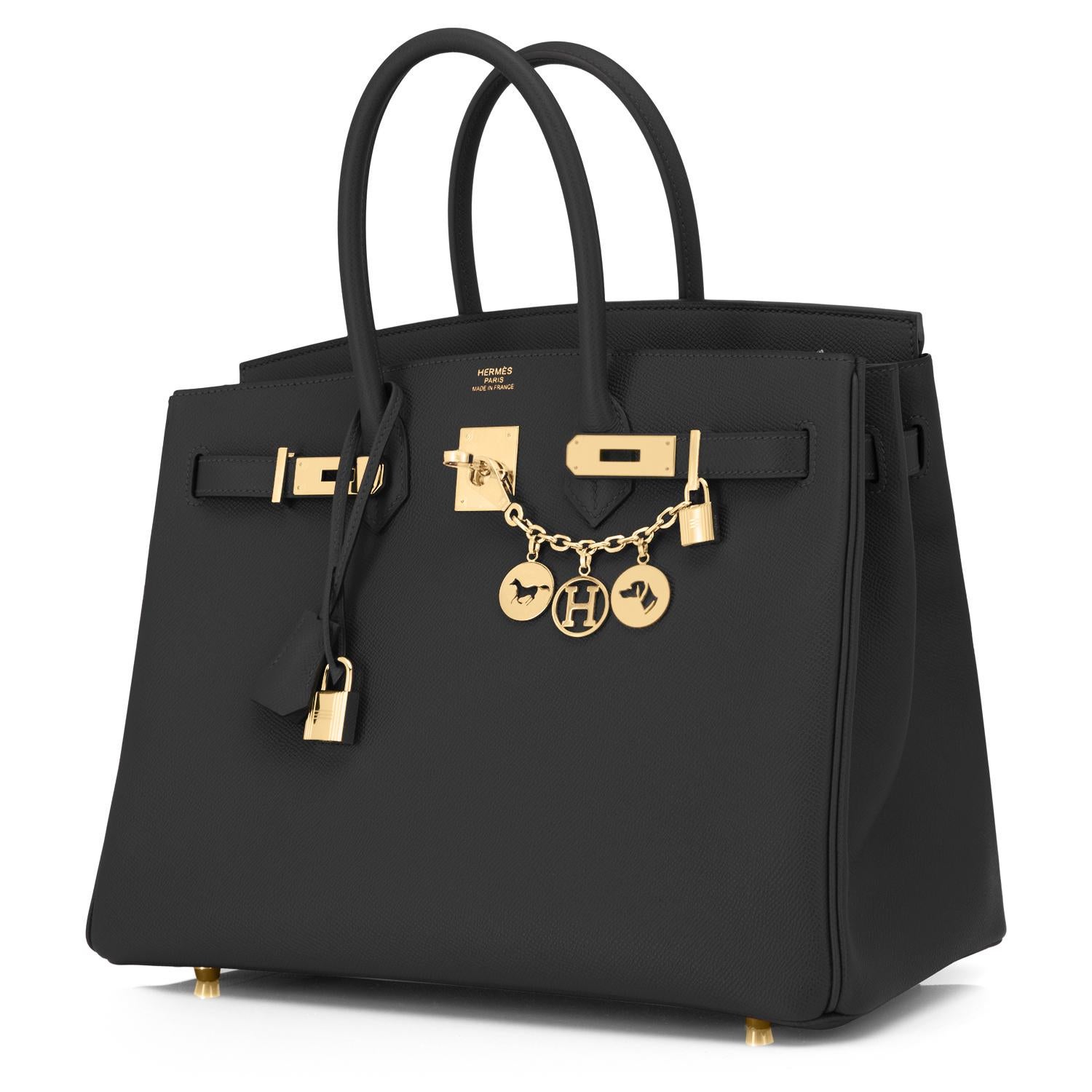 Hermes Birkin 35cm Black Epsom Gold Hardware NEW 1