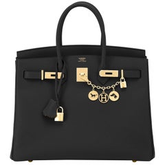 Hermes Birkin 35cm Black Epsom Gold Hardware NEW