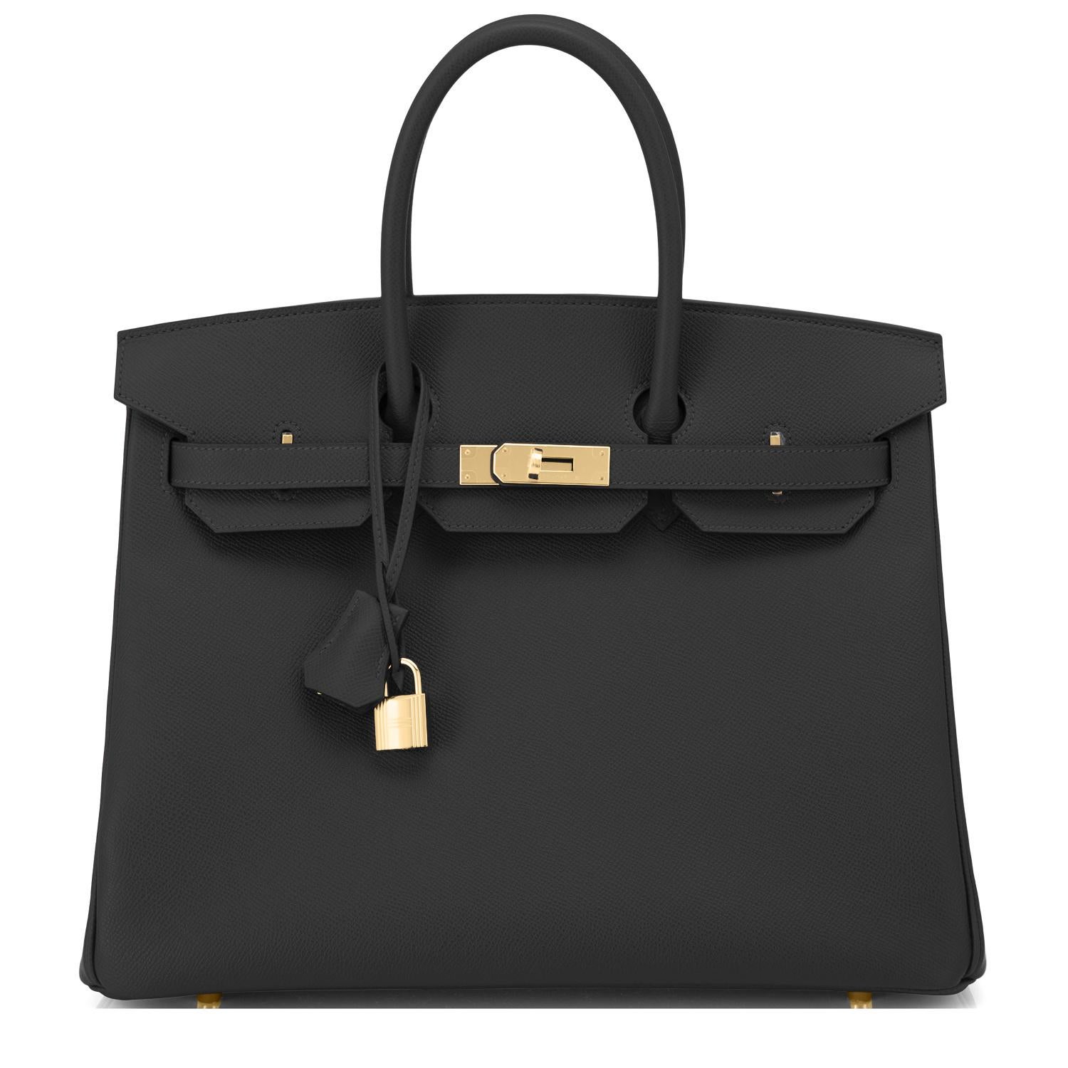 Hermes Birkin 35cm Schwarz Bittersalz Gold Hardware Y Stempel:: 2020 im Zustand „Neu“ in New York, NY