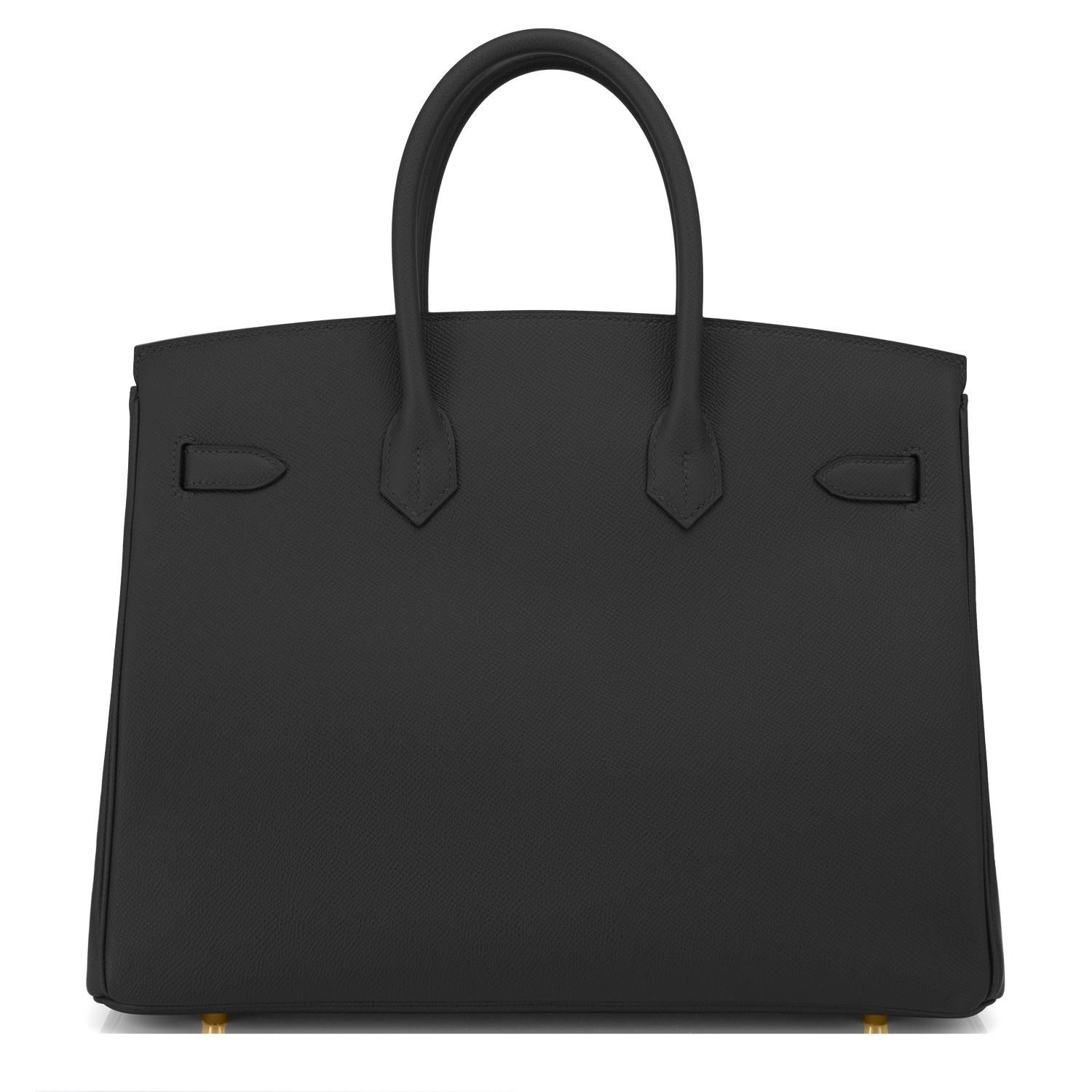 Hermes Birkin 35cm Black Epsom Gold Hardware Y Stamp, 2020 In New Condition In New York, NY