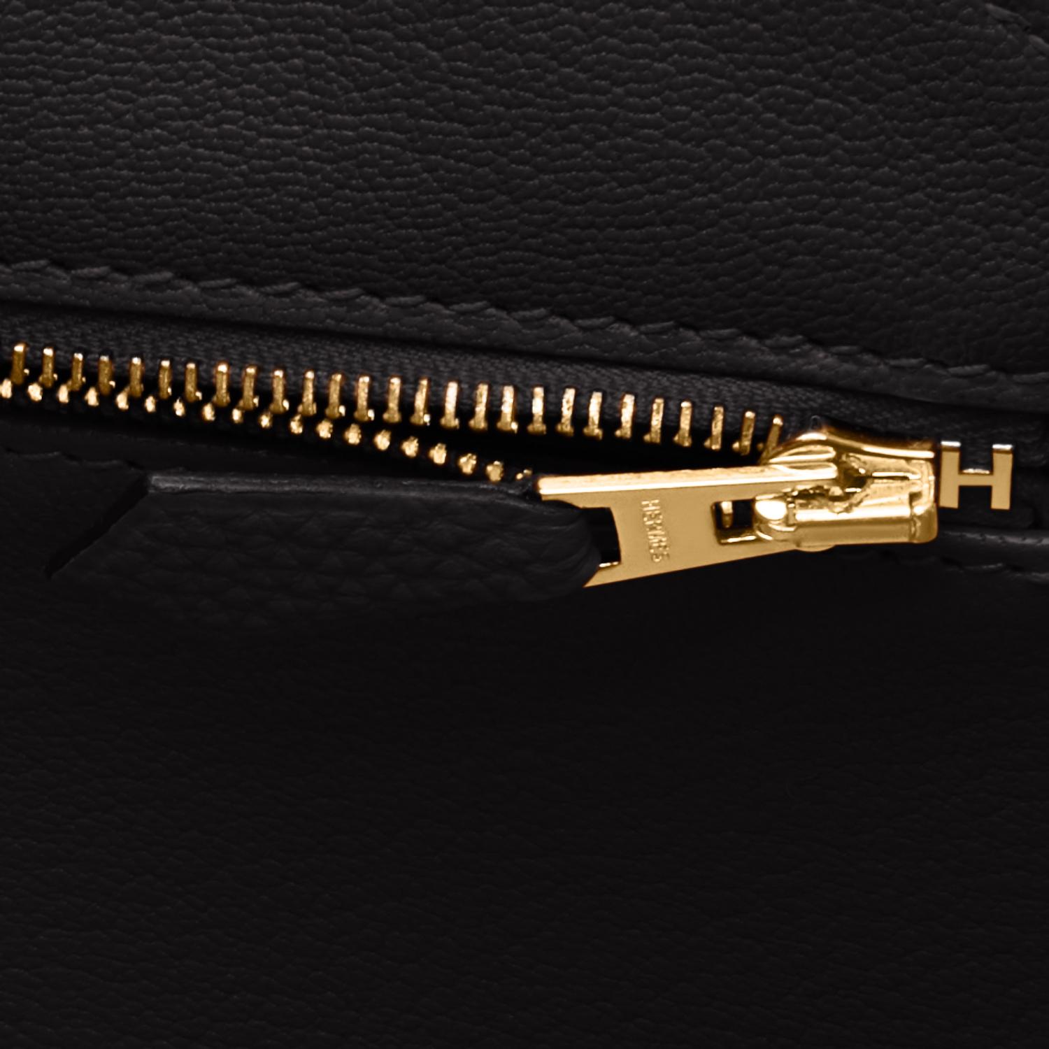 Sac Hermès Birkin 35 cm en cuir Togo noir avec détails dorés et imprimé Z, 2021 2