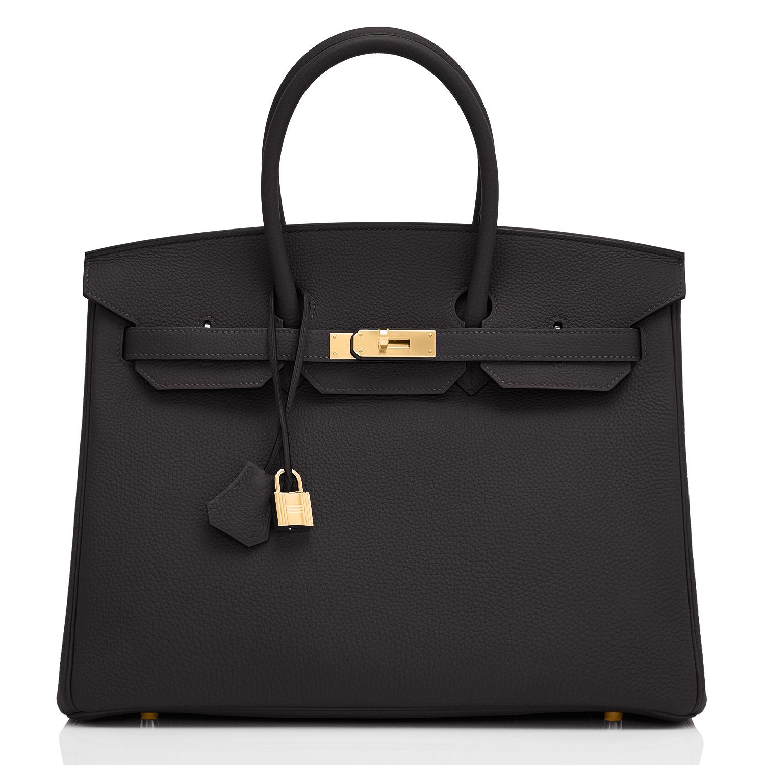 Hermes Birkin 35cm Black Togo Gold Hardware Bag W Stamp, 2024 In New Condition In New York, NY