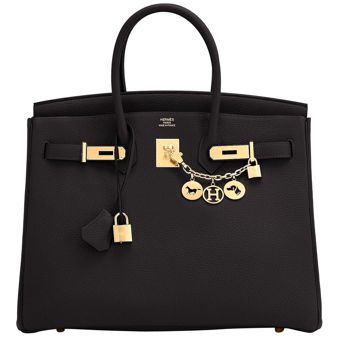 Hermes Birkin 35cm Black Togo Gold Hardware Bag Y Stamp, 2020