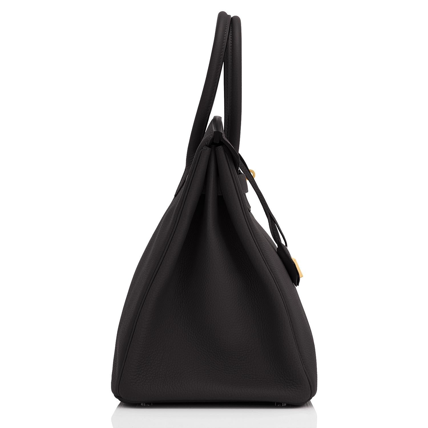 Hermes Birkin 35cm Black Togo Gold Hardware Bag Z Stamp, 2021 In New Condition In New York, NY