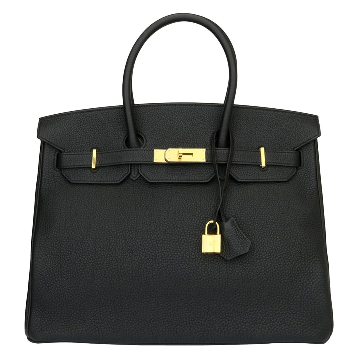 Hermès Birkin 35cm Black Togo Leather with Gold Hardware Stamp X 2016 ...