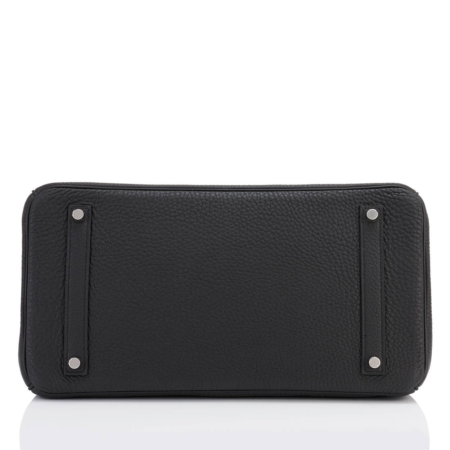 Hermes Birkin 35cm Black Togo Palladium Hardware Bag NEW 4