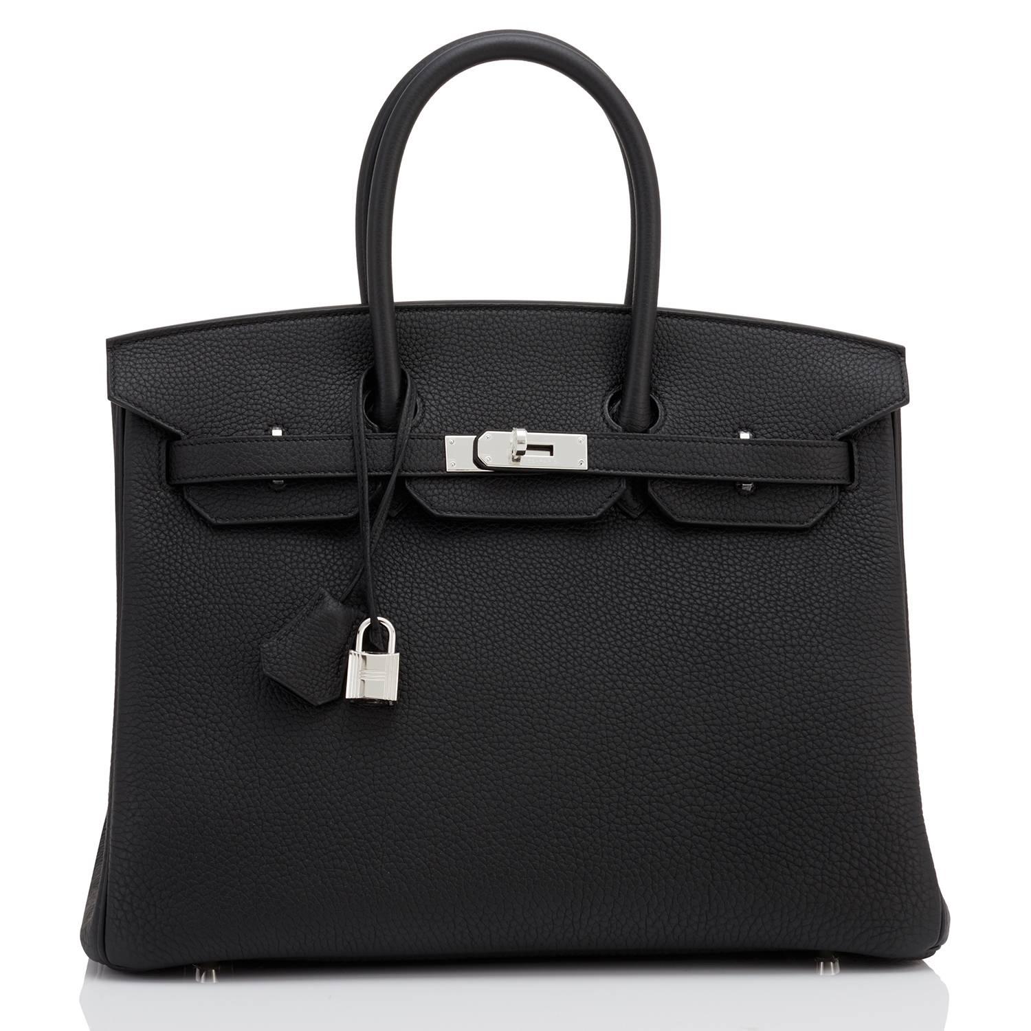Hermes Birkin 35cm Black Togo Palladium Hardware Bag In New Condition In New York, NY