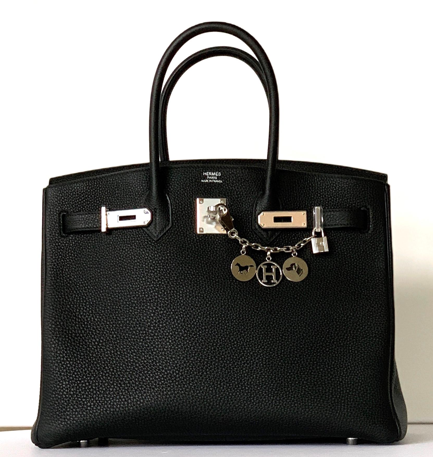 Hermes Birkin 35cm Black Togo Palladium Hardware  In New Condition In West Chester, PA