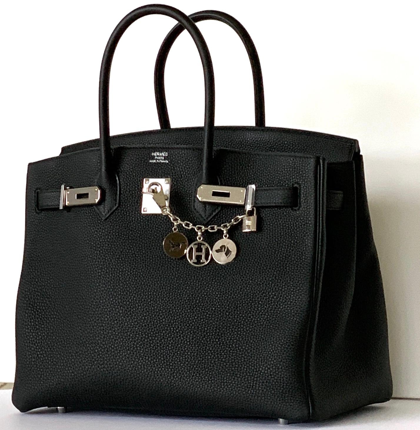 Hermes Birkin 35cm Black Togo Palladium Hardware  4