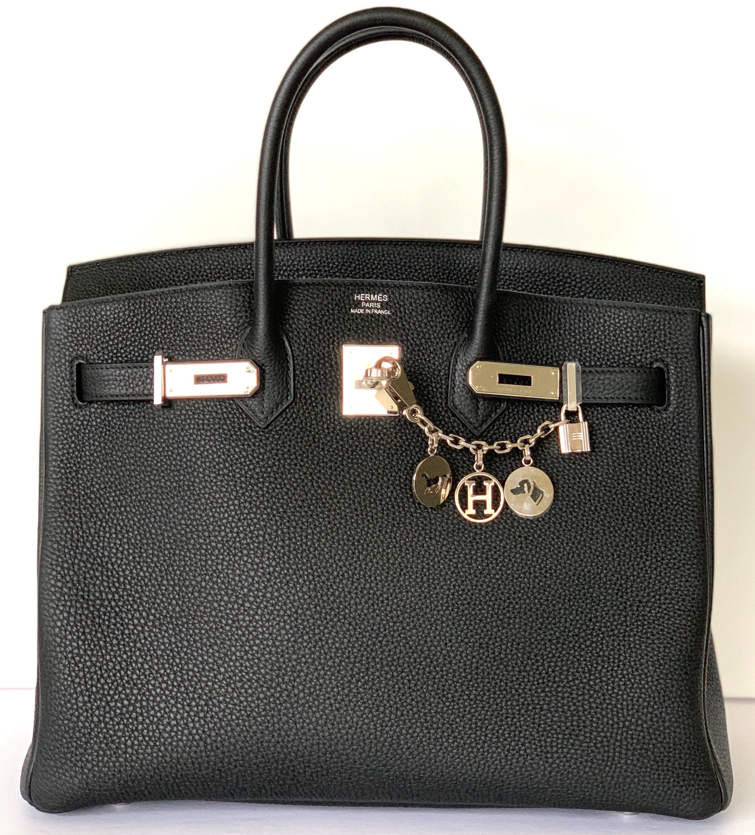 Hermes Birkin 35cm Black Togo Palladium Hardware  5