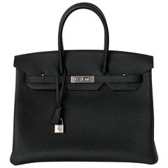 Hermes Birkin 35cm Black Togo Palladium Hardware 