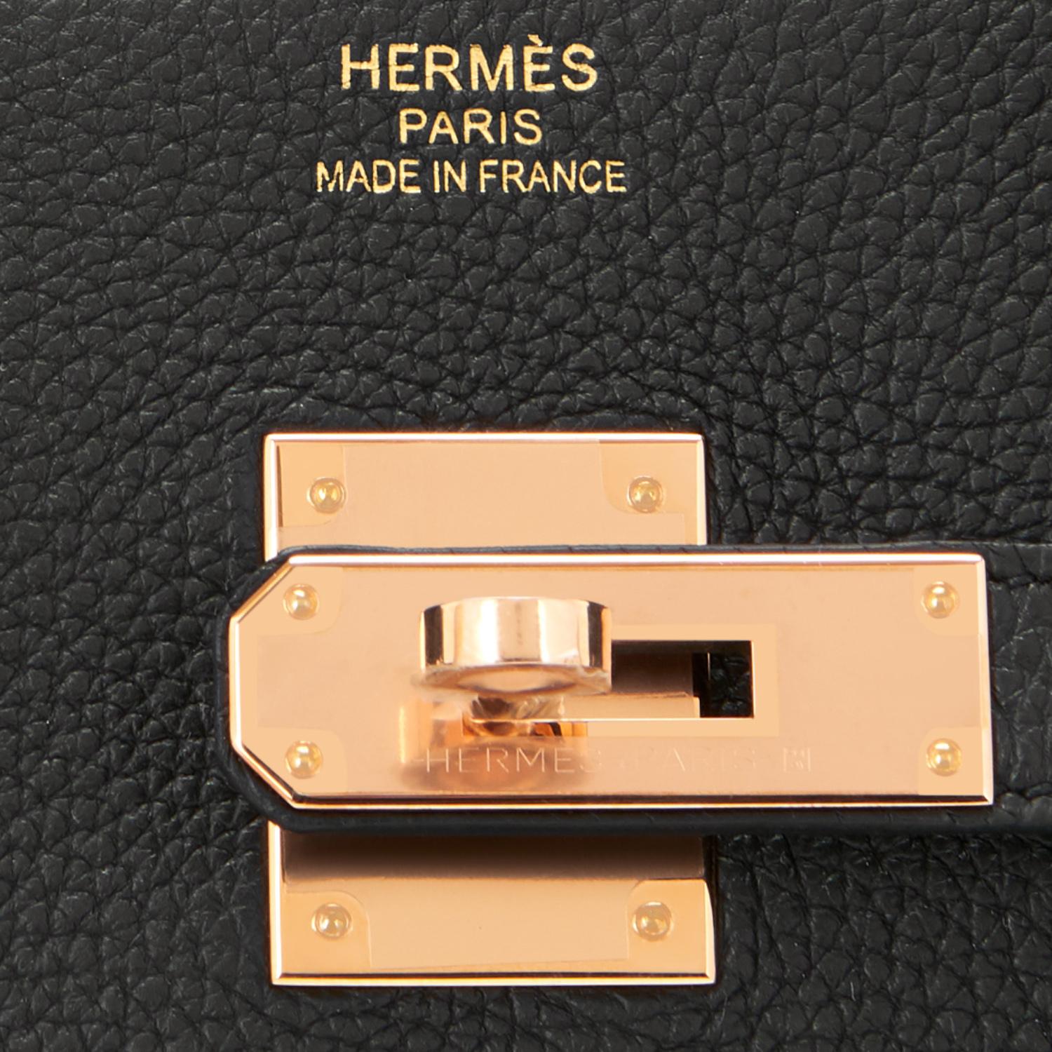 Hermes Birkin 35cm Black Togo Rose Gold Hardware D Stamp Bag, 2019 4