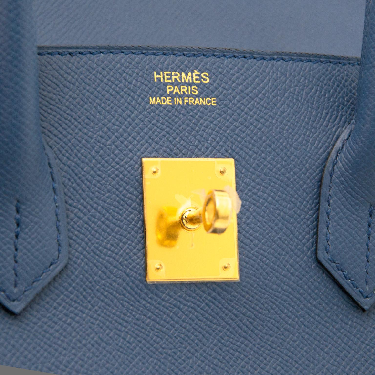 Hermes Birkin 35cm bleu agathe GHW 1