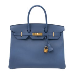 Hermes Birkin 35cm bleu agathe GHW