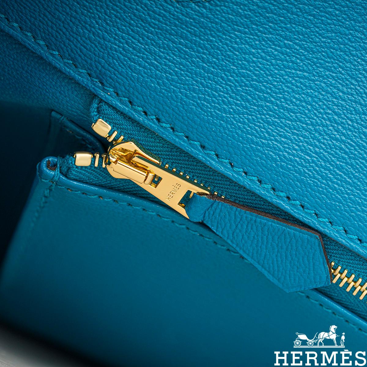 Hermès Birkin 35cm Bleu Izmir Crocodile Poreux GHW 3