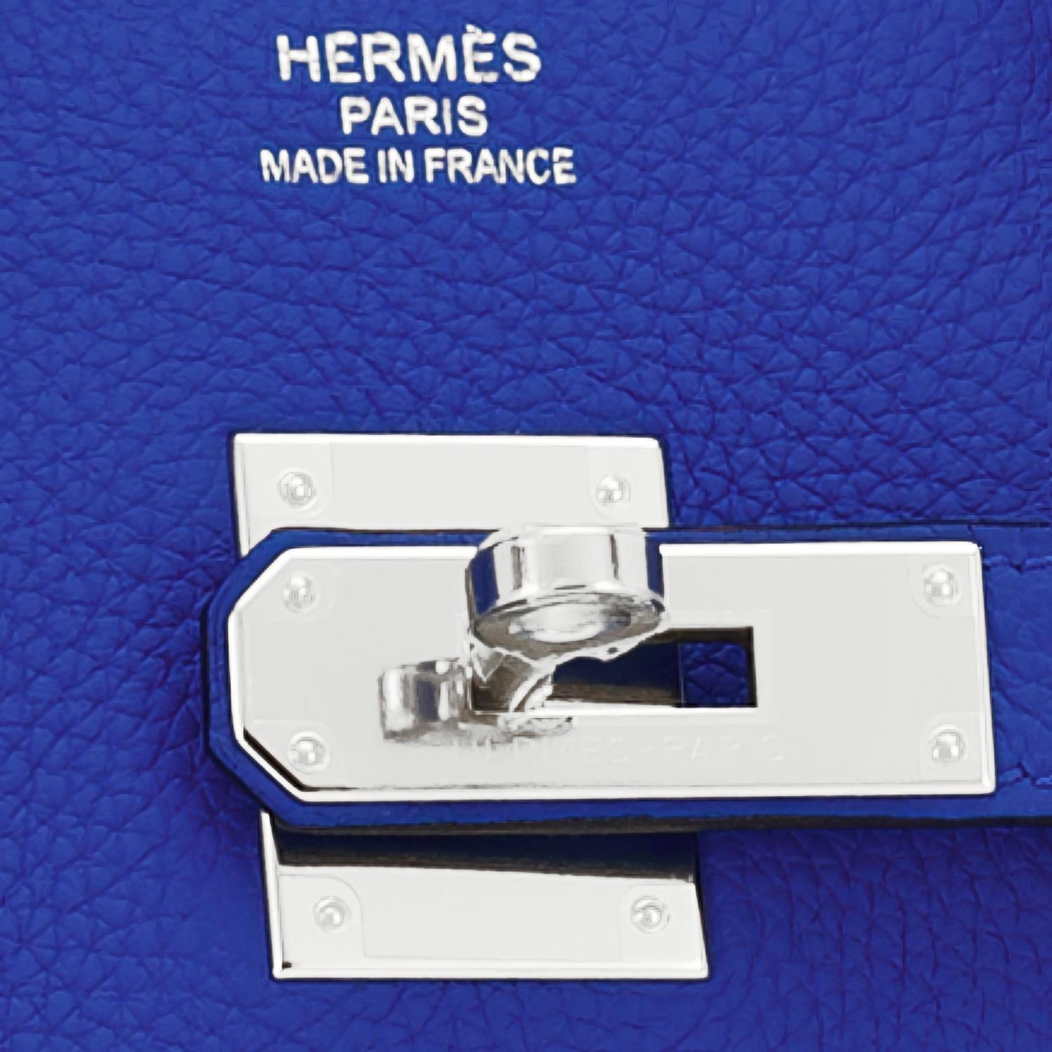 Hermes Birkin 35 Blu Elettrico Togo Borsa RARA NUOVA 5