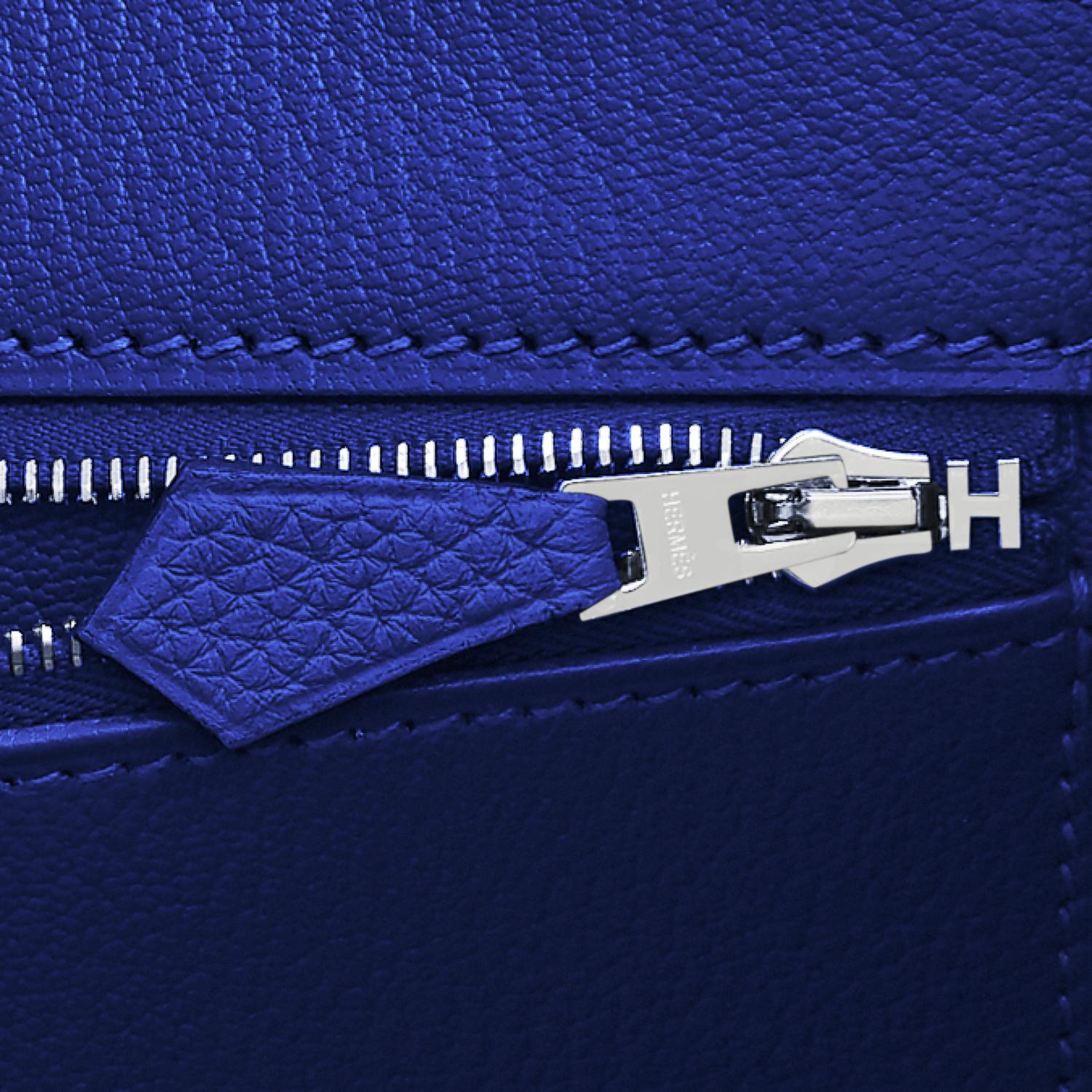 Hermes Birkin 35 Blu Elettrico Togo Borsa RARA NUOVA 4