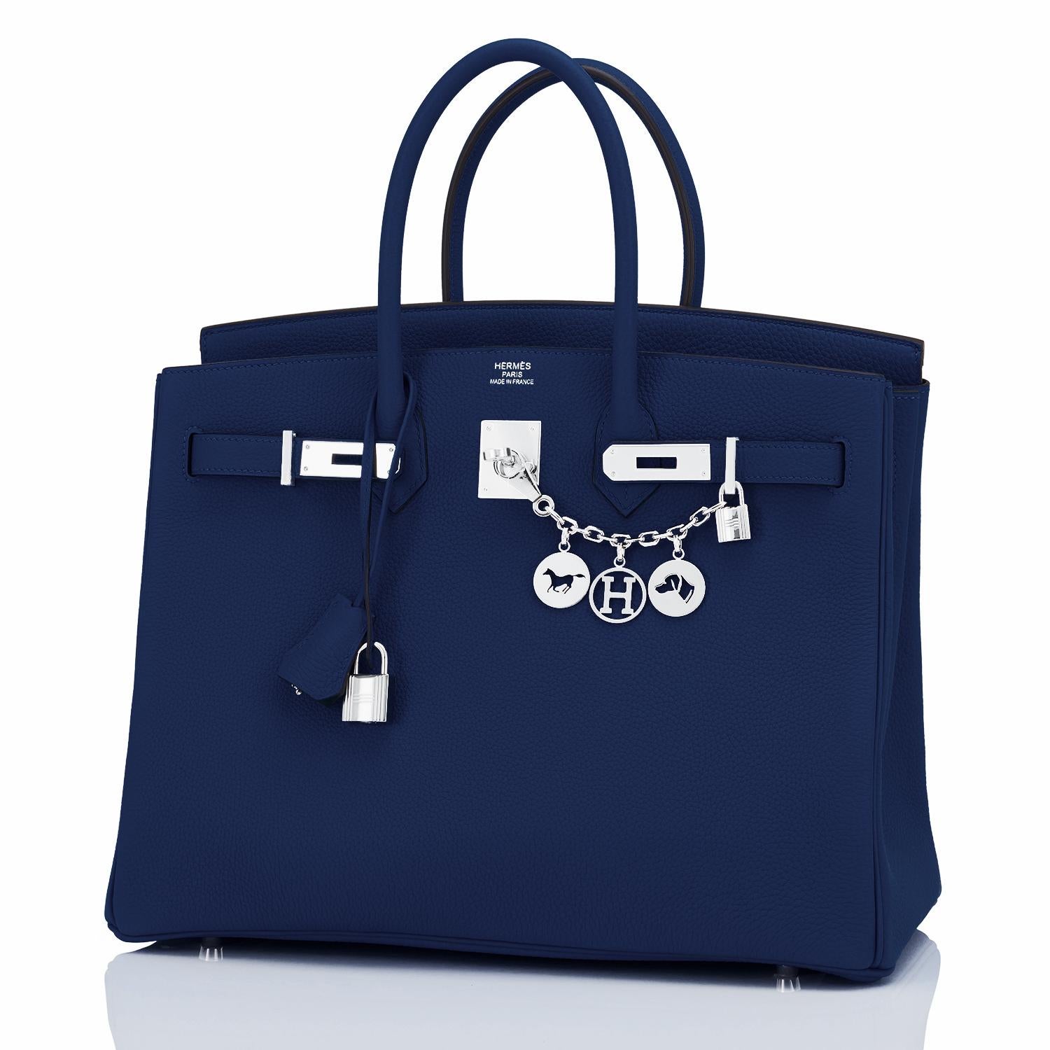 Hermes Birkin 35cm Blue Nuit Deep Navy Togo Palladium Birkin Bag U Stamp, 2022 In New Condition In New York, NY
