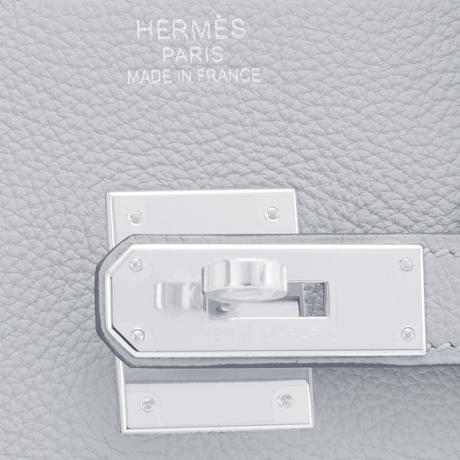 Hermes Birkin 35cm Blue Pale Bleu Palladium Hardware Bag Y Stamp, 2020 4