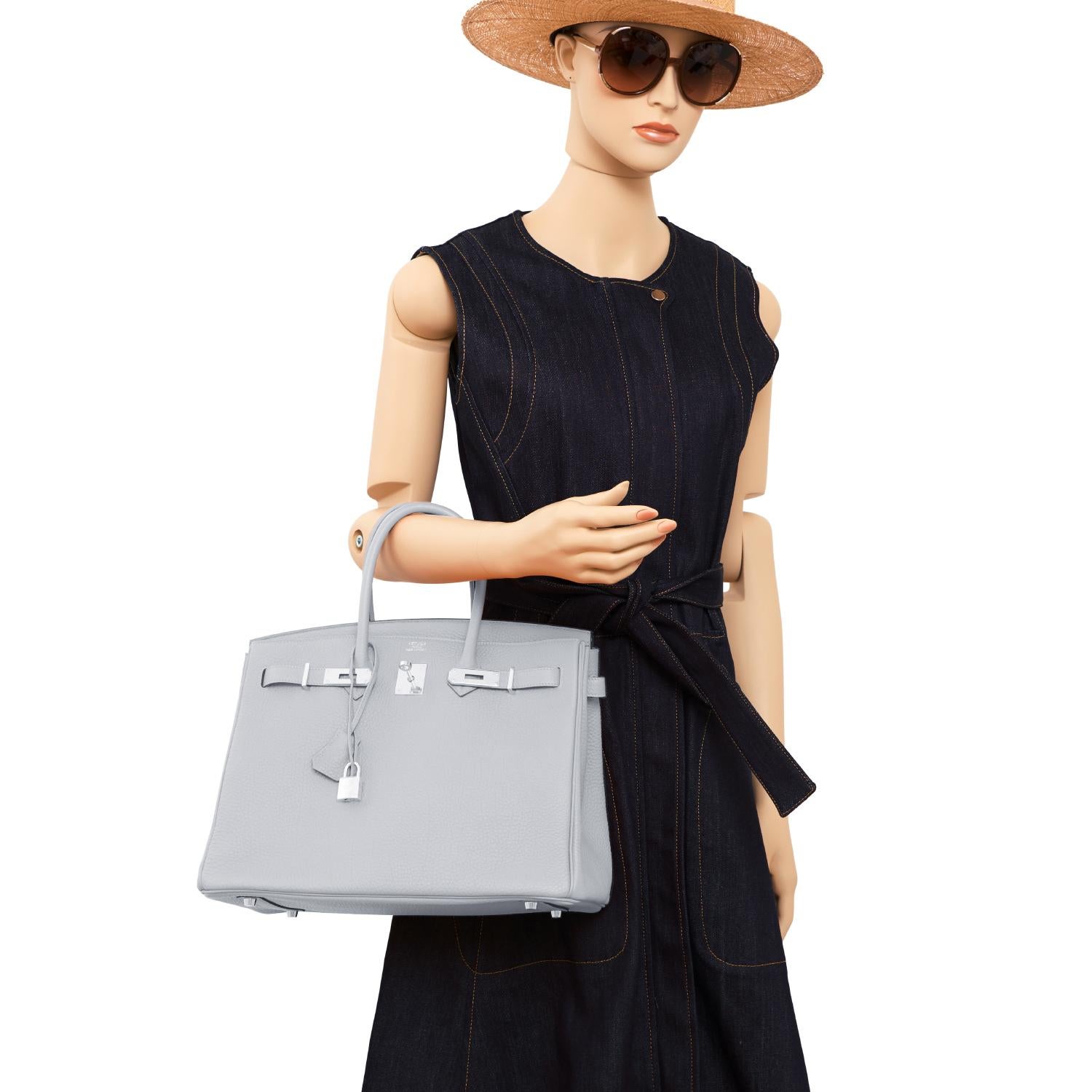 Hermes Birkin 35cm Blue Pale Bleu Palladium Hardware Bag Y Stamp, 2020 5